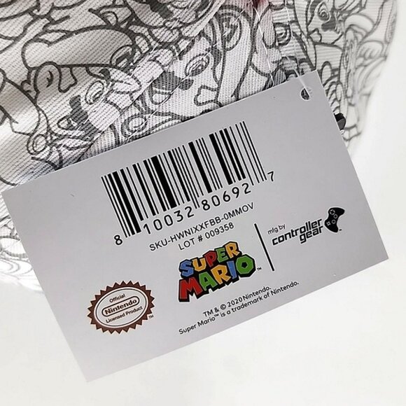 Nintendo Super Mario Snapback Adjustable Hat Cap Red White OS Fits Most - Picture 9 of 16